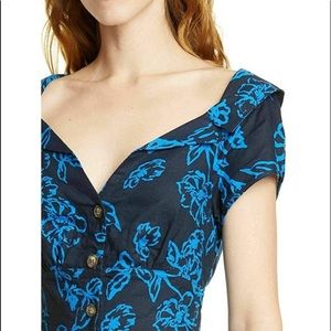 Free People navy floral dress